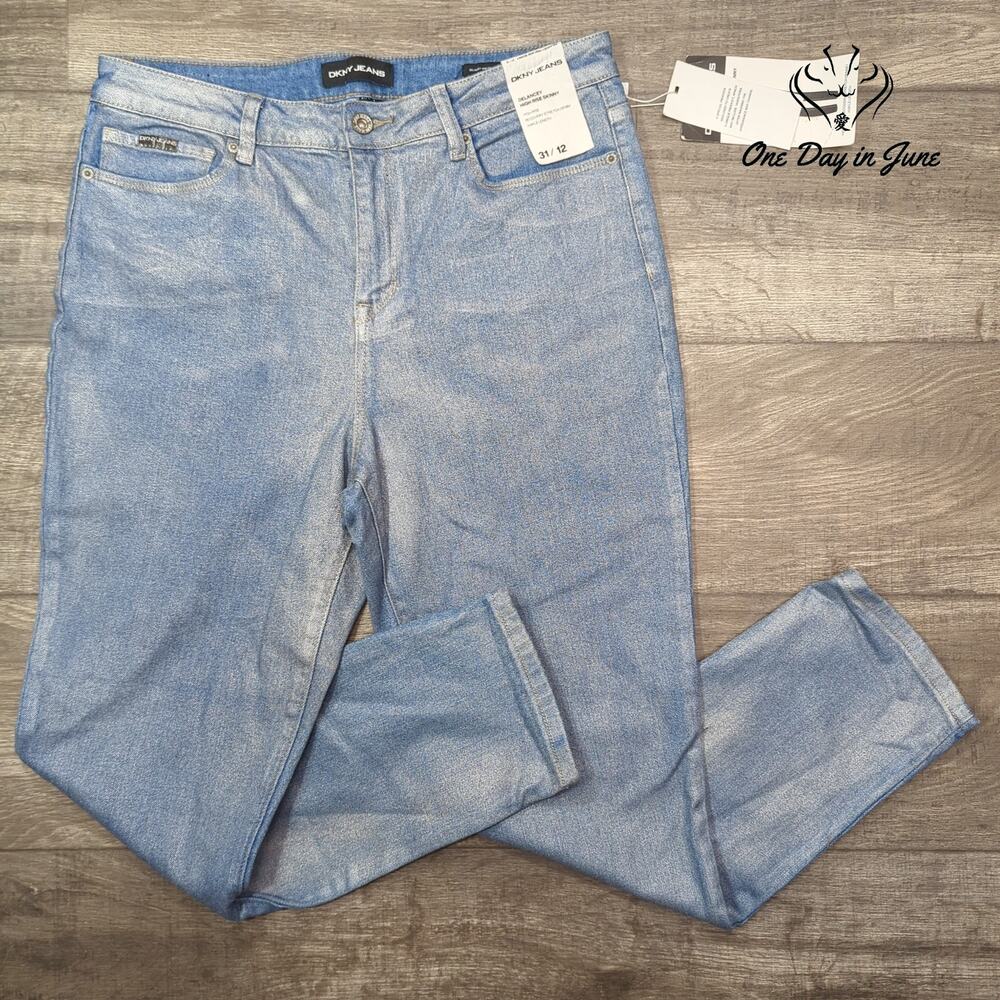 DKNY Delancey High Rise Skinny Ankle Jeans Light Wash NWT Size 12